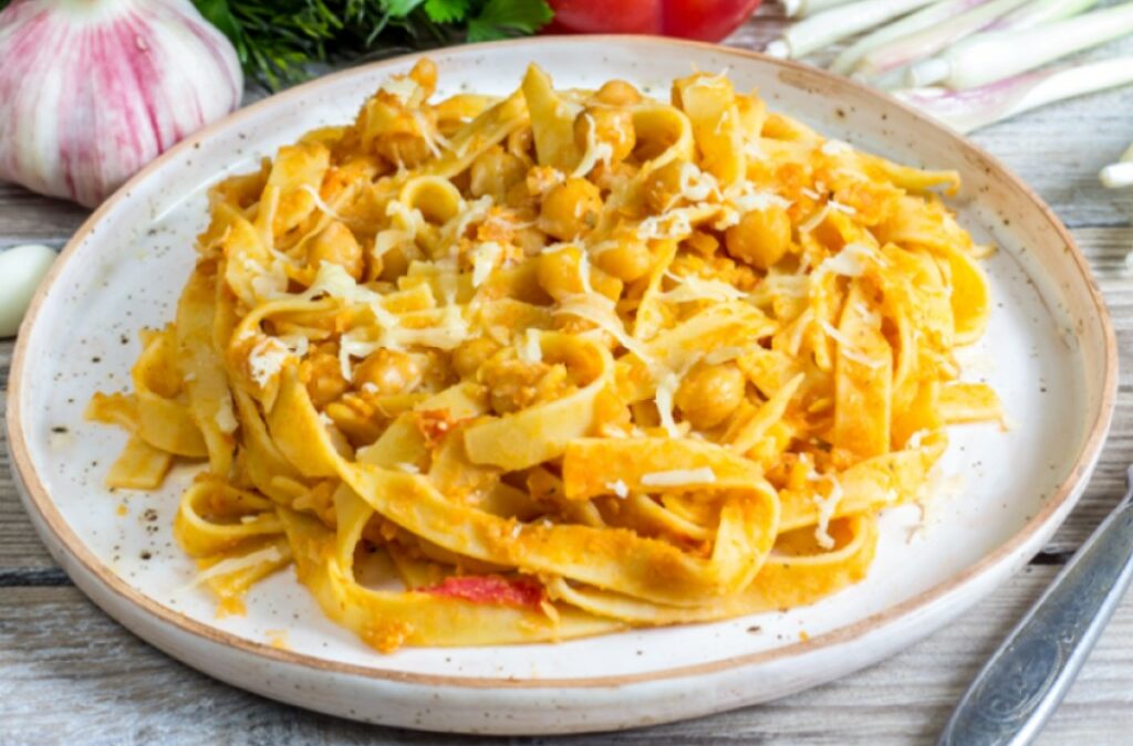 Fettuccine mit Kichererbsen