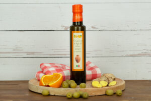 Extra natives Olivenöl mit Orange und Ingwer