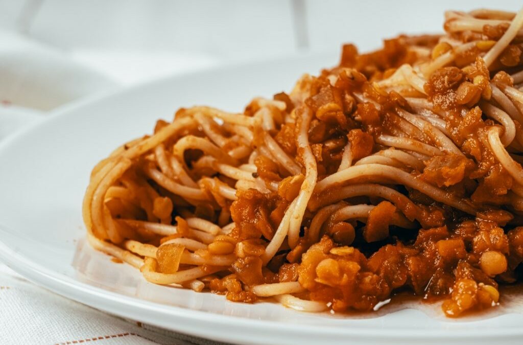 Pasta mit Linsenragout