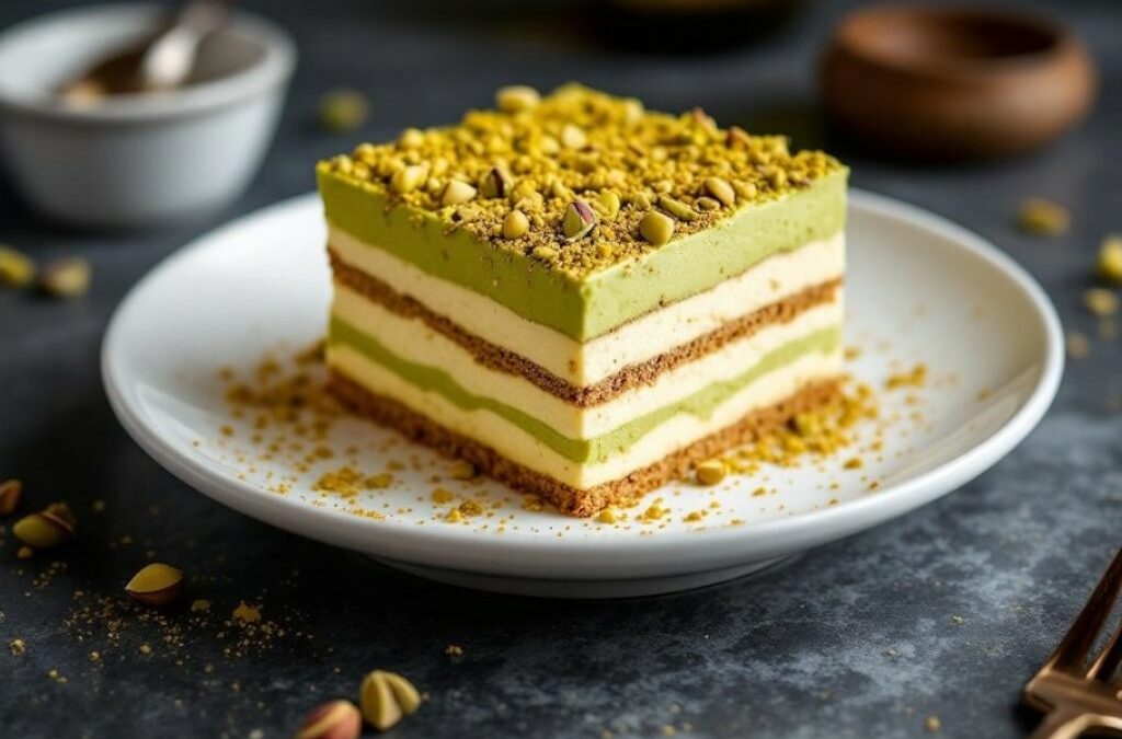 Pistazien-Tiramisu ohne Eier